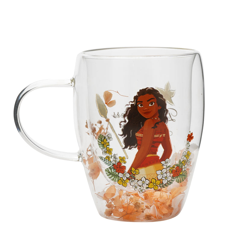 Disney - Vaiana - Mug en verre "Fleurs Séchées Vaiana" 300ml