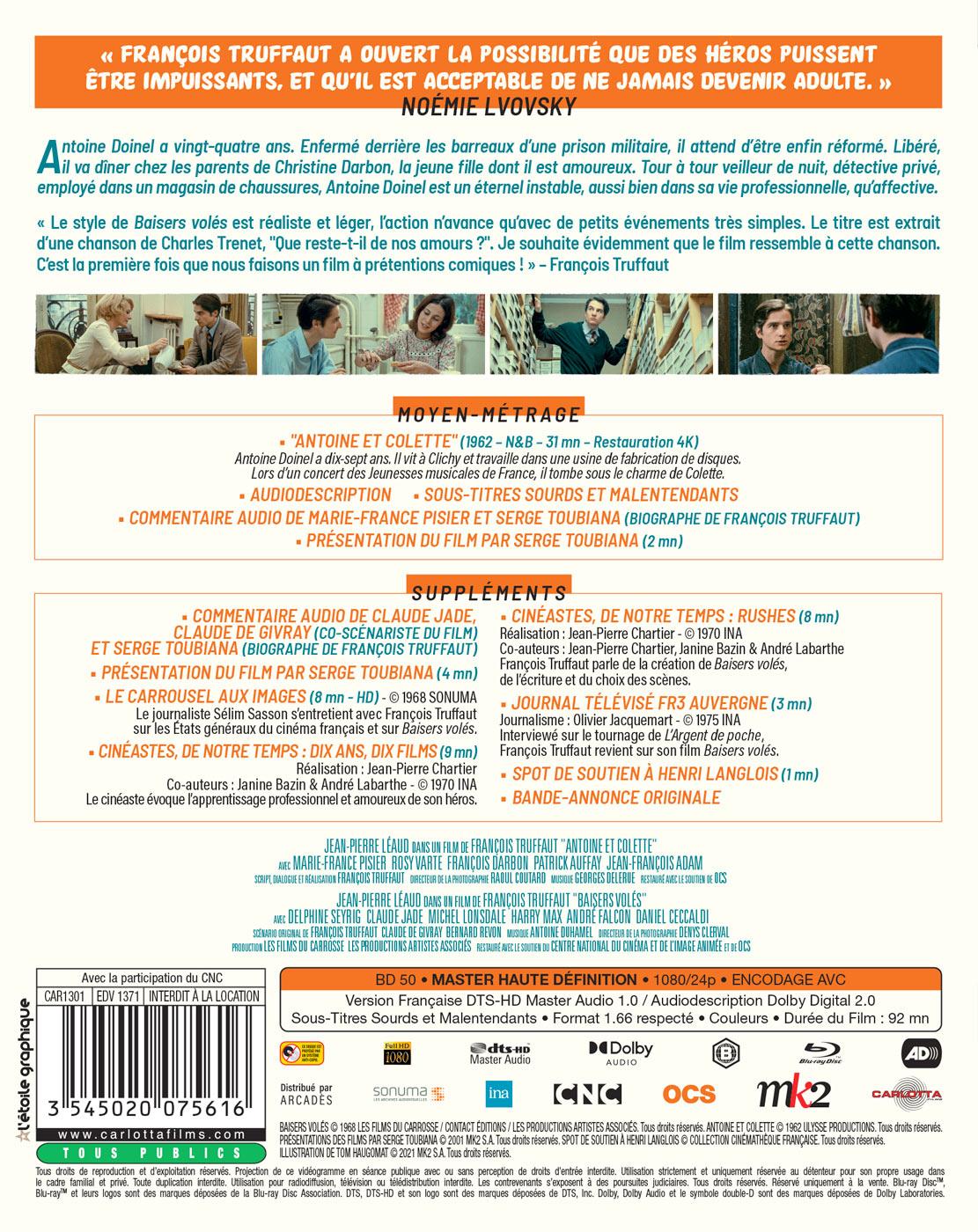 Baisers volés [Blu-ray]