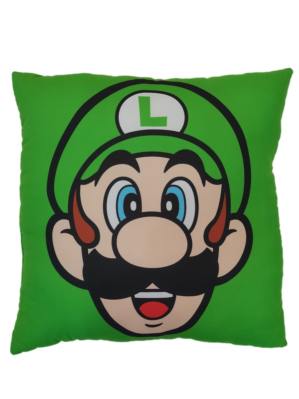Super Mario - Coussin double face Mario et Luigi (40x40cm) - flash vidéo