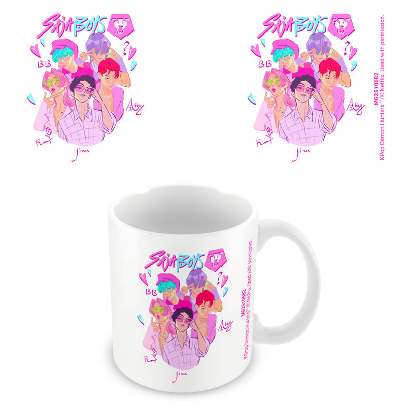 KPop Demon Hunters - Mug blanc Style graphique Saja Boys 325ml