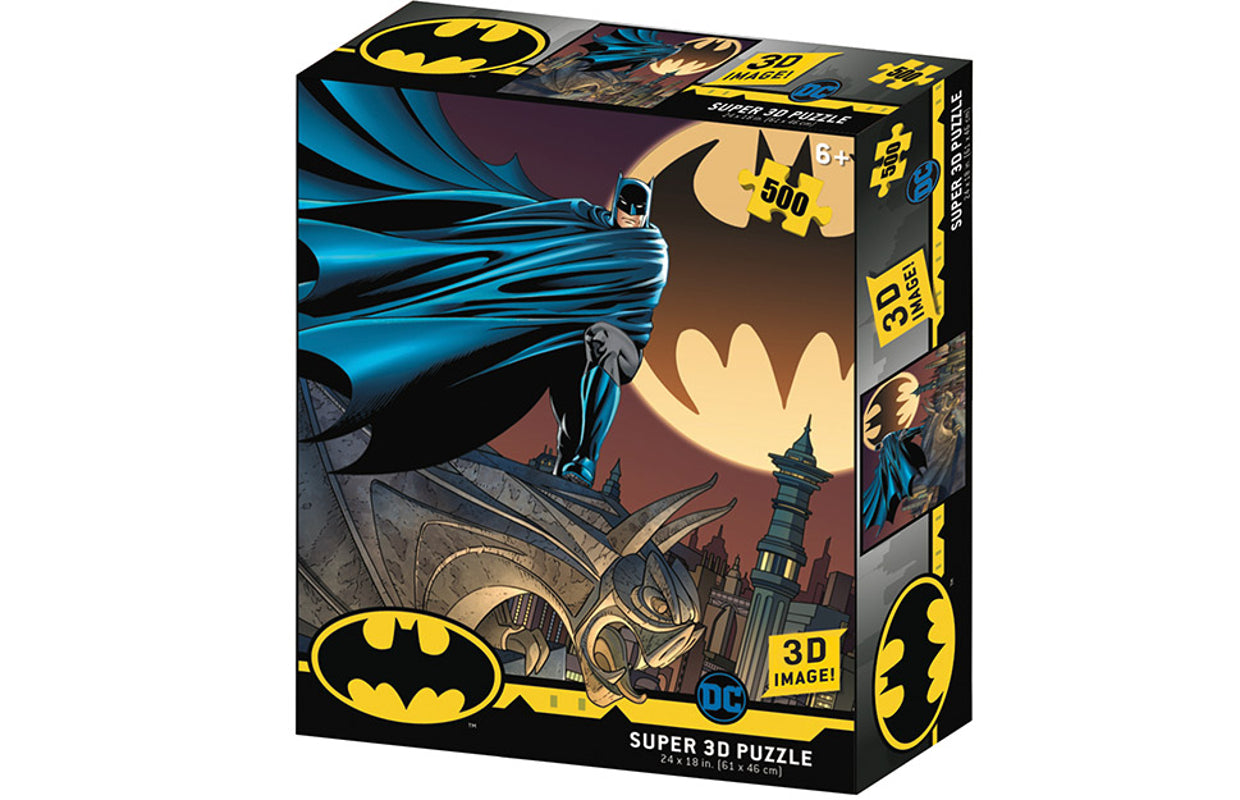 DC Comics - Puzzle lenticulaire Batman et son Bat-Signal 500 pcs 61x46 cm