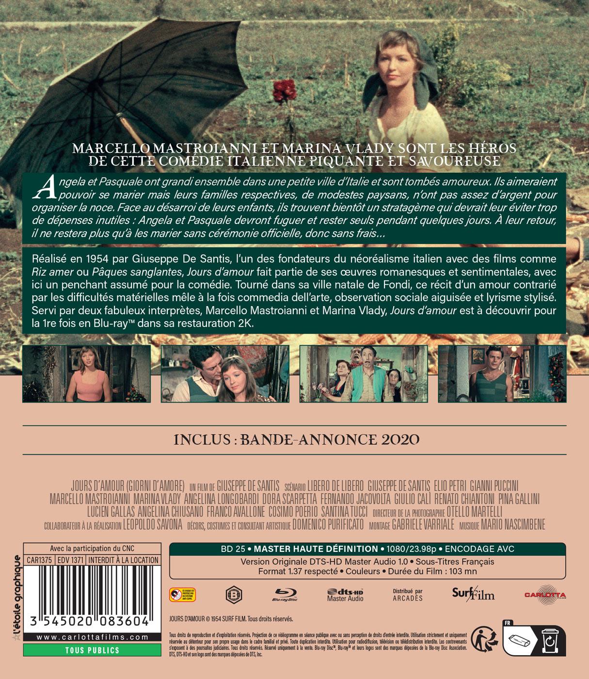 Jours d'amour [Blu-ray]