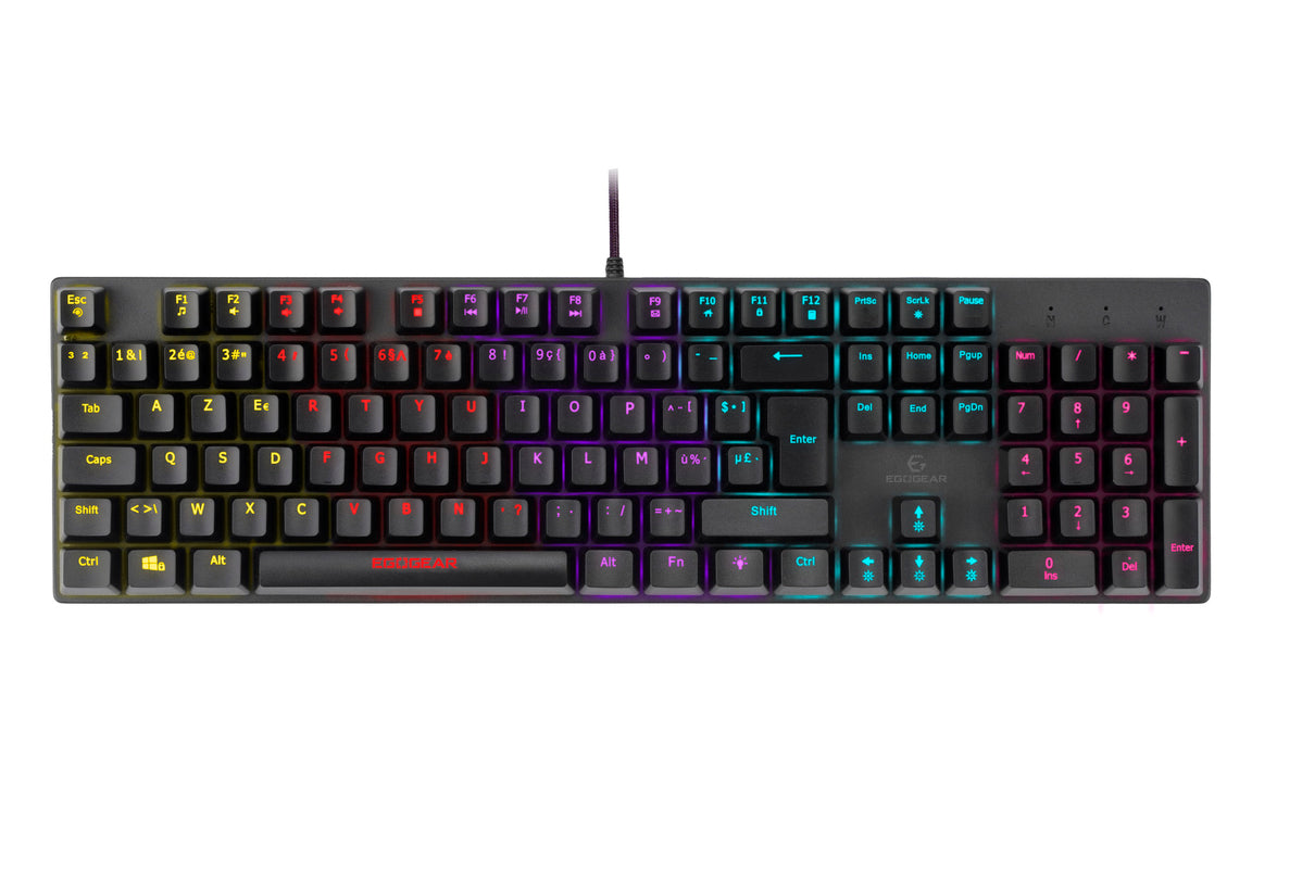EgoGear - Clavier de jeu mécanique filaire premium RGB SK50 - Azerty BE