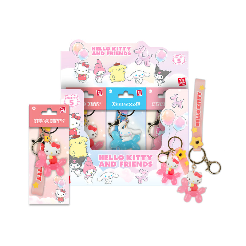 YuMe - Assortiment de porte-clés et dragonne Hello Kitty - Série Ballons (12 boîtes)