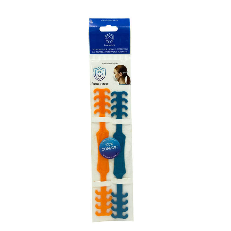 PureSecure - Extension de confort pour masques (x2) Turquoise + Orange