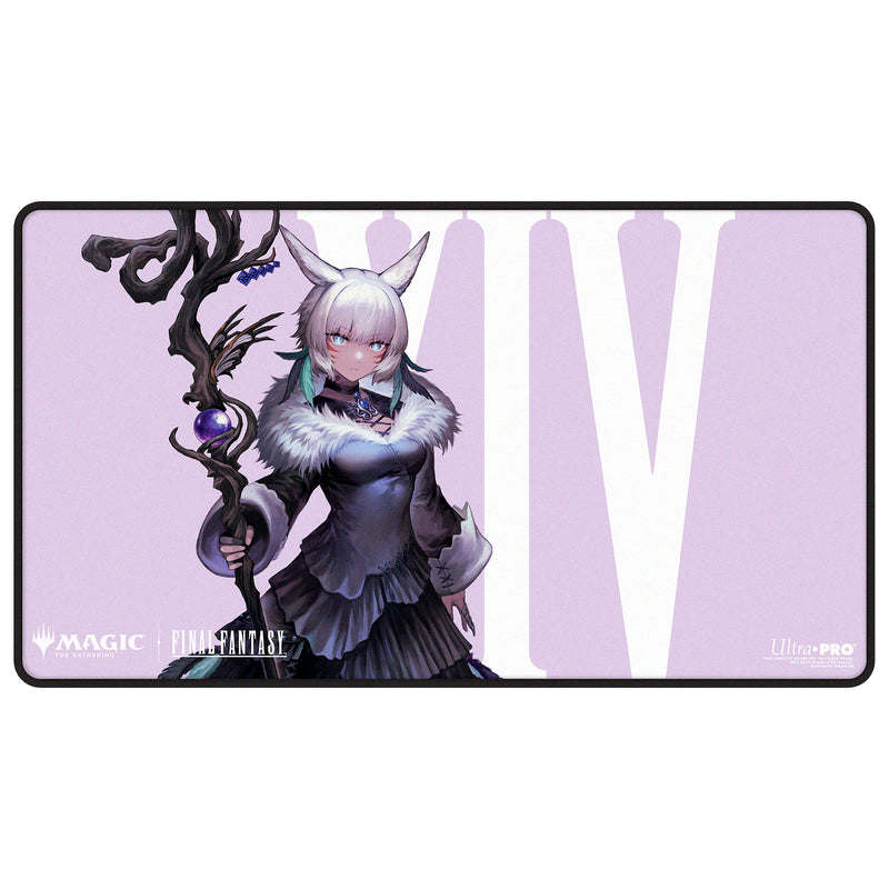 Ultra Pro - Magic: The Gathering - Final Fantasy - Tapis de jeu à surpiqûres noires Y'shtola, bénie par la nuit
