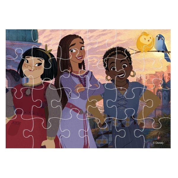 Wish : Asha et la Bonne Étoile - Puzzle 4 en 1 (12/15/20/24pcs) - flash vidéo