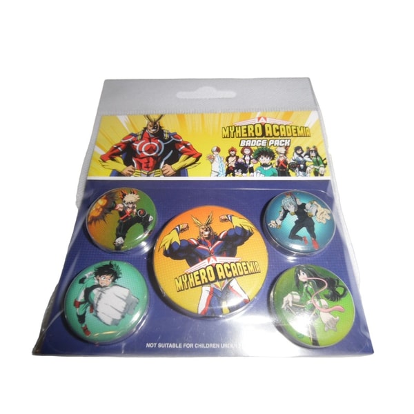 My Hero Academia - "Personnages" Pack de 5 Badges - flash vidéo