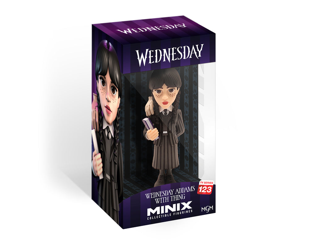 Minix - TV Series #123 - Mercredi - Mercredi Addams avec La Chose - Figurine 12cm