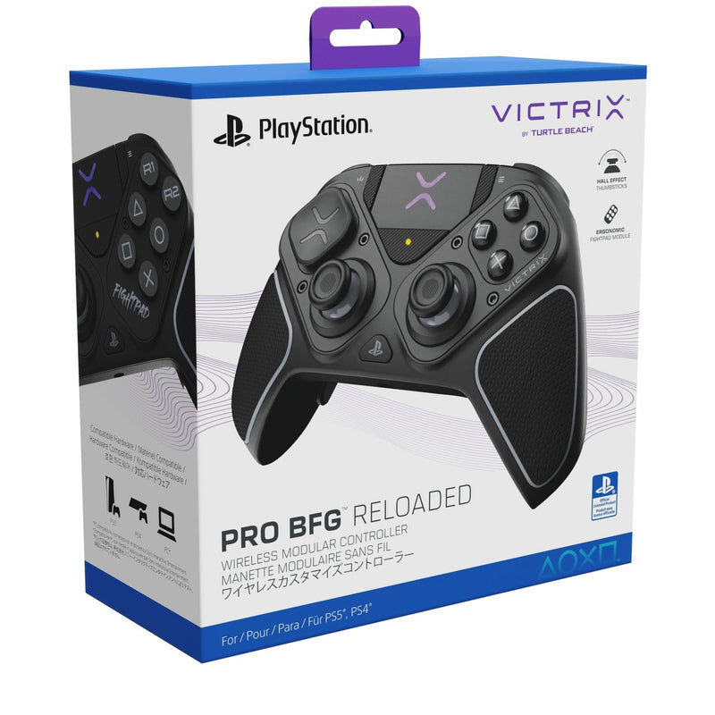 Manette modulaire sans fil Victrix Pro BFG Reloaded noire pour PlayStation 5, PlayStation 4 et Windows 10/11