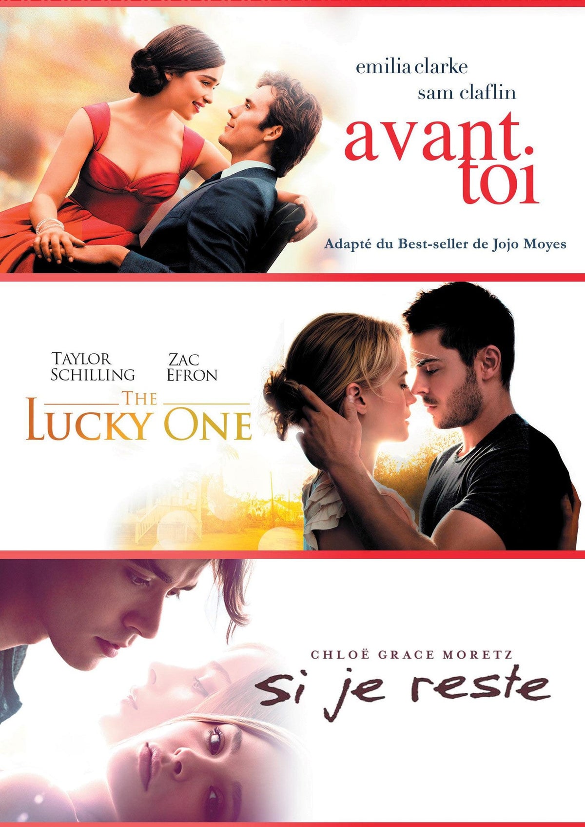 Cofftret : Avant toi + The Lucky One + Si je reste [DVD]