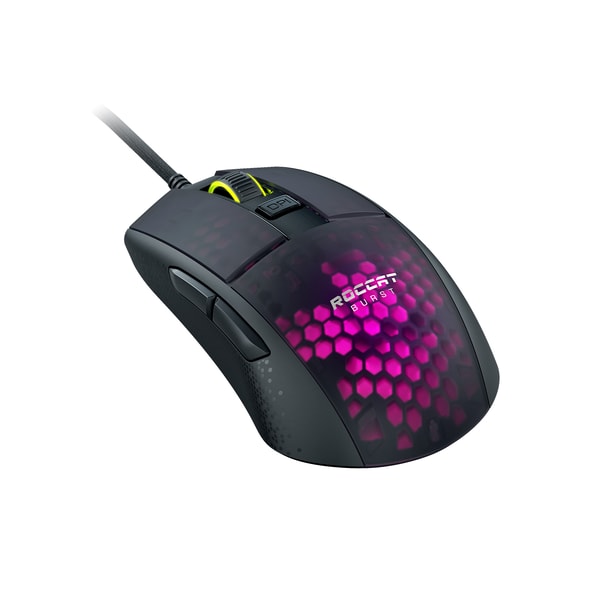 Roccat - Souris de jeu filaire optique ultralégère Burst Pro Noire - flash vidéo