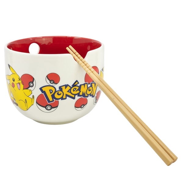 Pokémon - Bol à ramen avec baguettes Pikachu