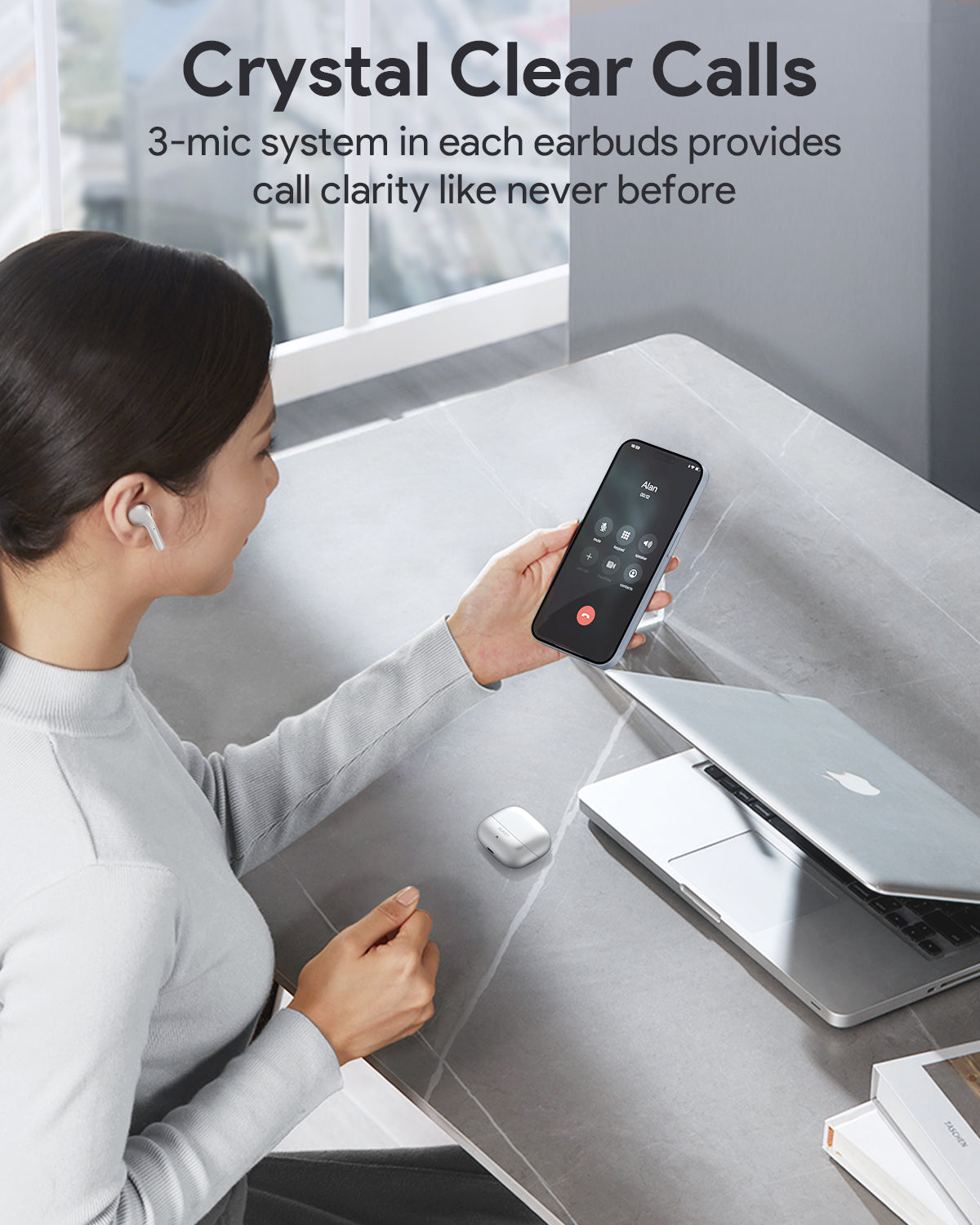 Aukey - Écouteurs sans fil connectés Beyond ANC Pro Blanc - flash vidéo