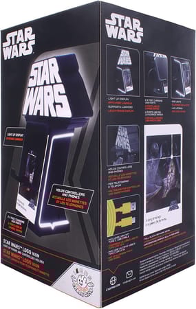 Cable Guys Ikon - Star Wars - Star Wars Logo Support Lumineux Chargeur pour Téléphone et Manette - flash vidéo