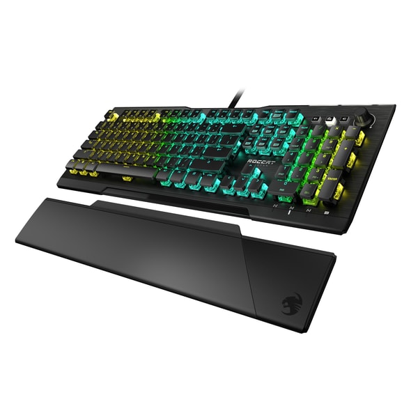 Roccat - Clavier de jeu mécanique optique Vulcan Pro AIMO avec éclairage RGB - Disposition QWERTY américaine - flash vidéo