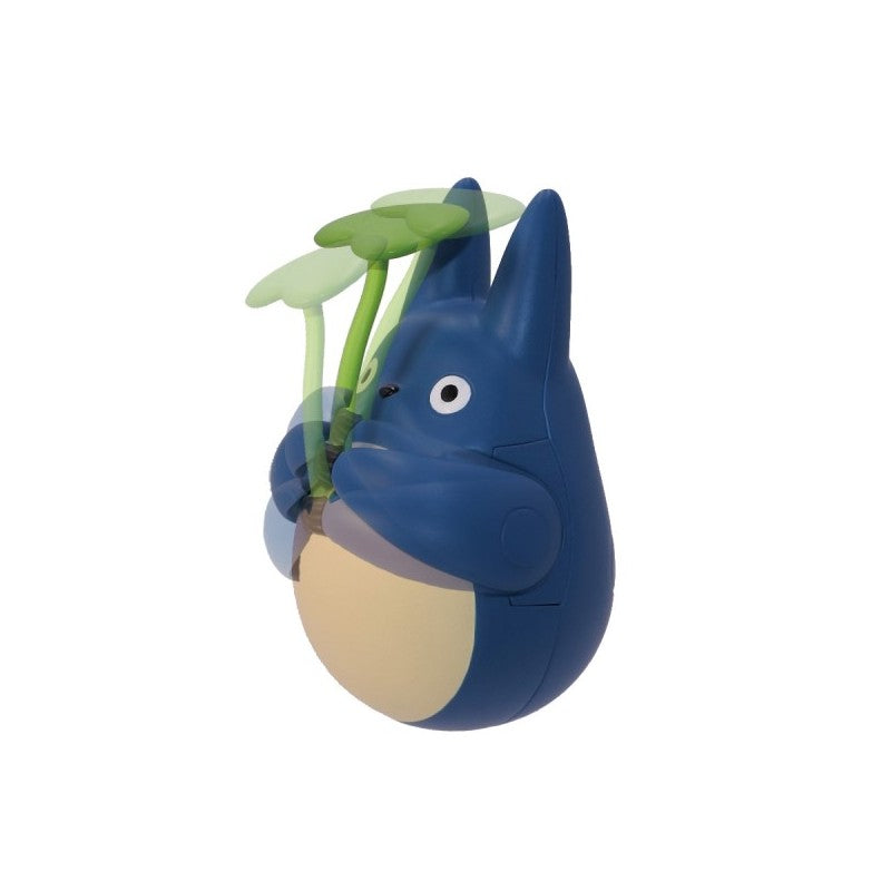 FIGURINE CULBUTO TOTORO BLEU AVEC FEUILLE - MON VOISIN TOTORO