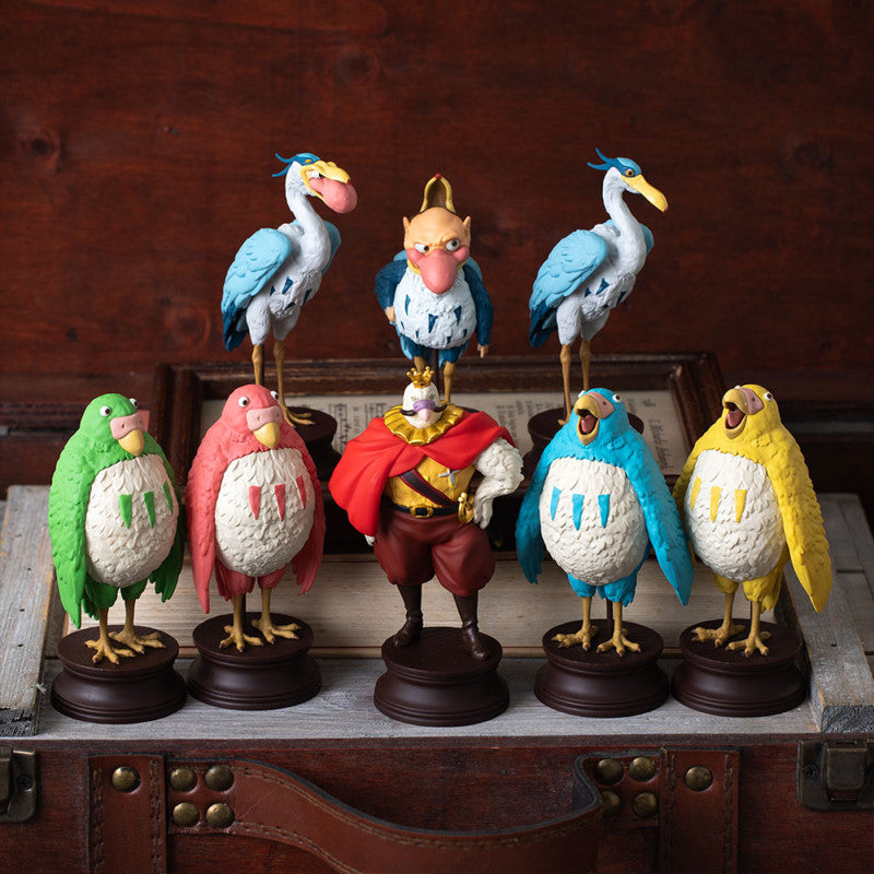 FIGURINE PERRUCHE VERTE - LE GARÇON ET LE HÉRON