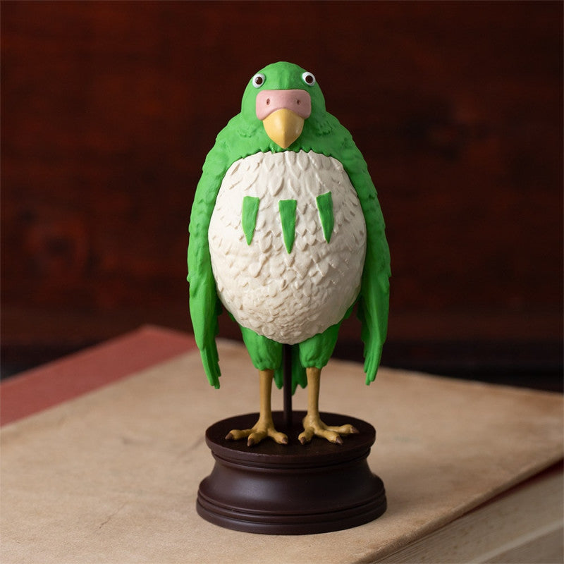 FIGURINE PERRUCHE VERTE - LE GARÇON ET LE HÉRON