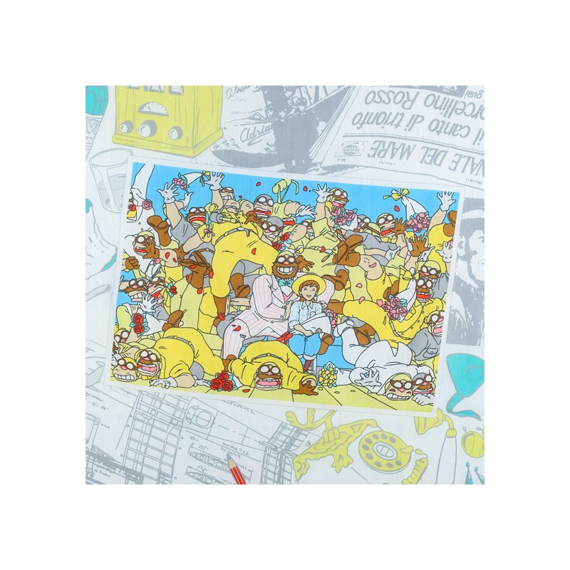 FOULARD PHOTO SOUVENIR 53X53CM - PORCO ROSSO