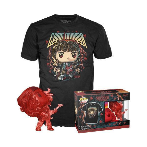 Funko Pop! & Tee: Stranger Things - Eddie with Guitar (Translucent) - M
