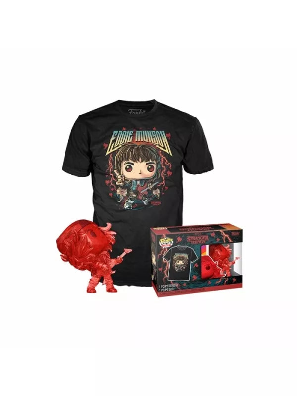 Funko Pop! & Tee: Stranger Things - Eddie with Guitar (Translucent) - L