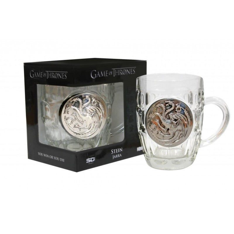 GAME OF THRONES - CHOPE A BIERE CRYSTAL EMBLEME METAL TARGARYEN