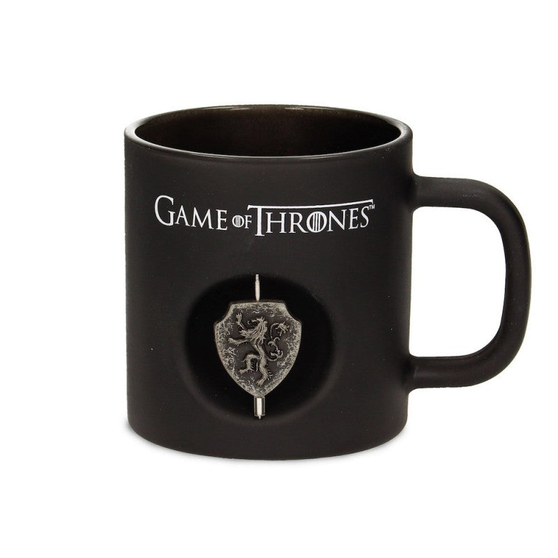 GAME OF THRONES - TASSE NOIRE EMBEME ROTATIF LANNISTER