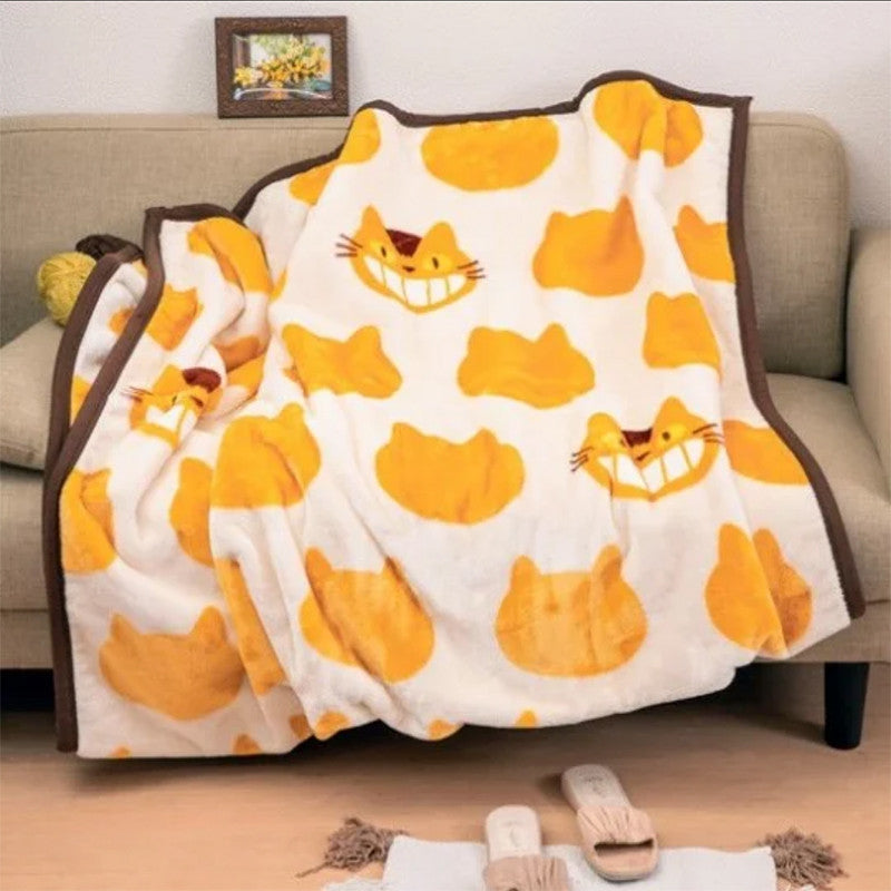 GRANDE COUVERTURE SILHOUETTE CHATBUS 200X140 CM - MON VOISIN TOTORO