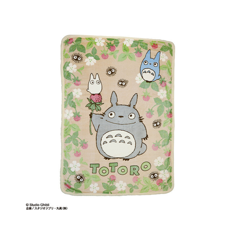 GRANDE COUVERTURE FLUFFY TOTORO FRAISE 200X140CM - MON VOISIN TOTORO