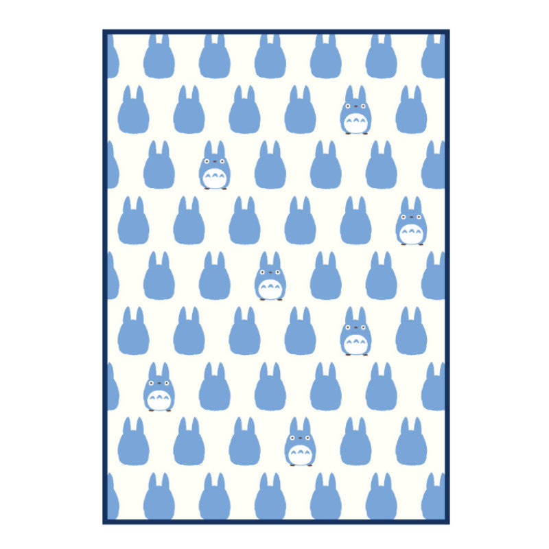 GRANDE COUVERTURE SILHOUETTE TOTORO BLEU 200X140 CM - MON VOISIN TOTO