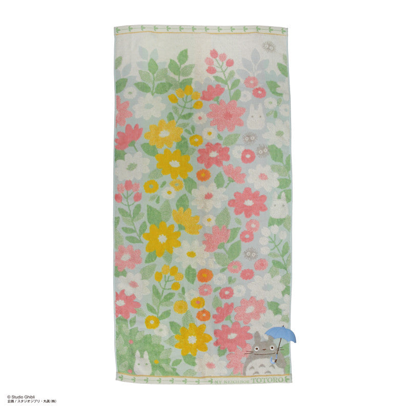 GRANDE SERVIETTE CHAMPS DE FLEURS 60X120 CM - MON VOISIN TOTORO