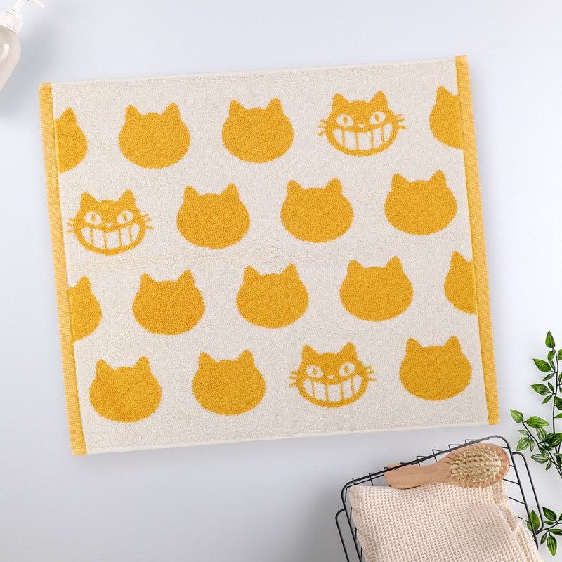 Ghibli - Mon Voisin Totoro - Grande Serviette Silhouette Chat-Bus 50X60cm