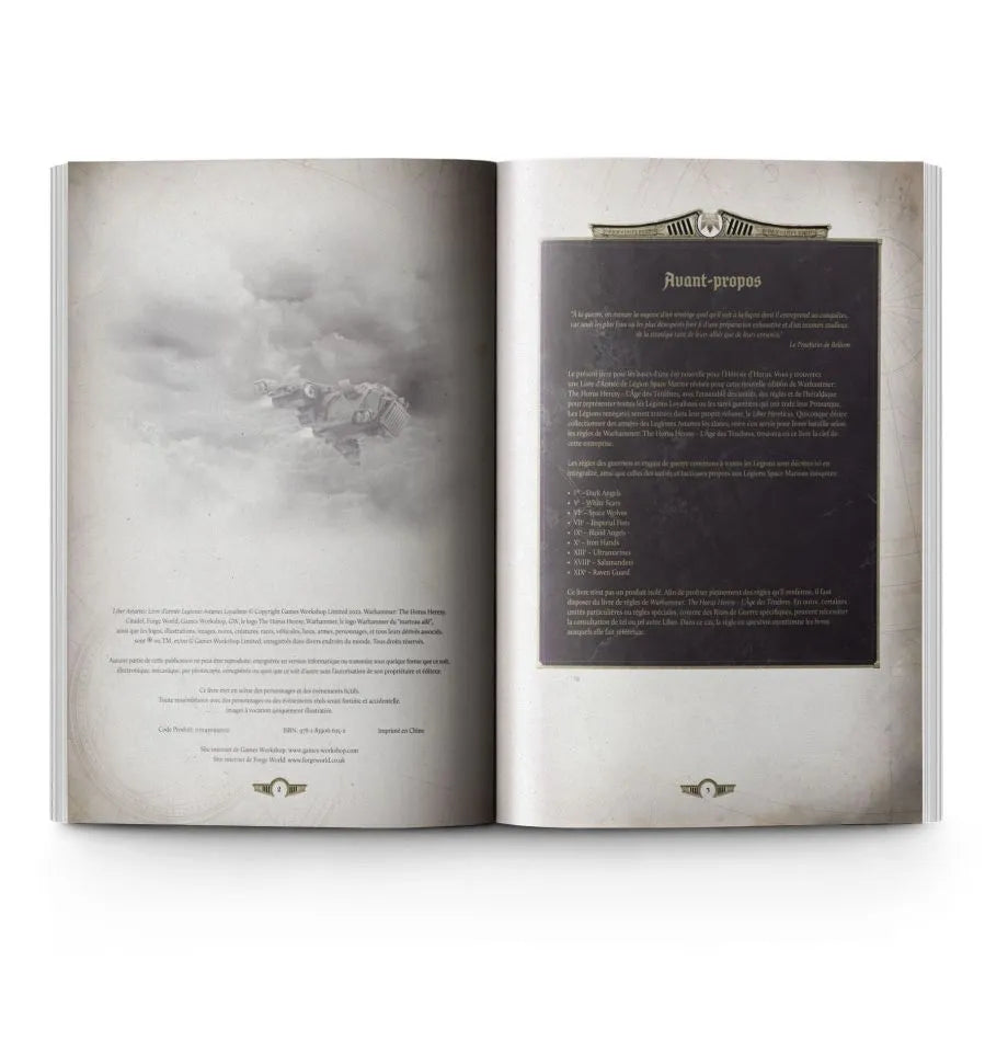 Liber Astartes – Livre d'Armées Legiones Astartes Loyalistes (Français)