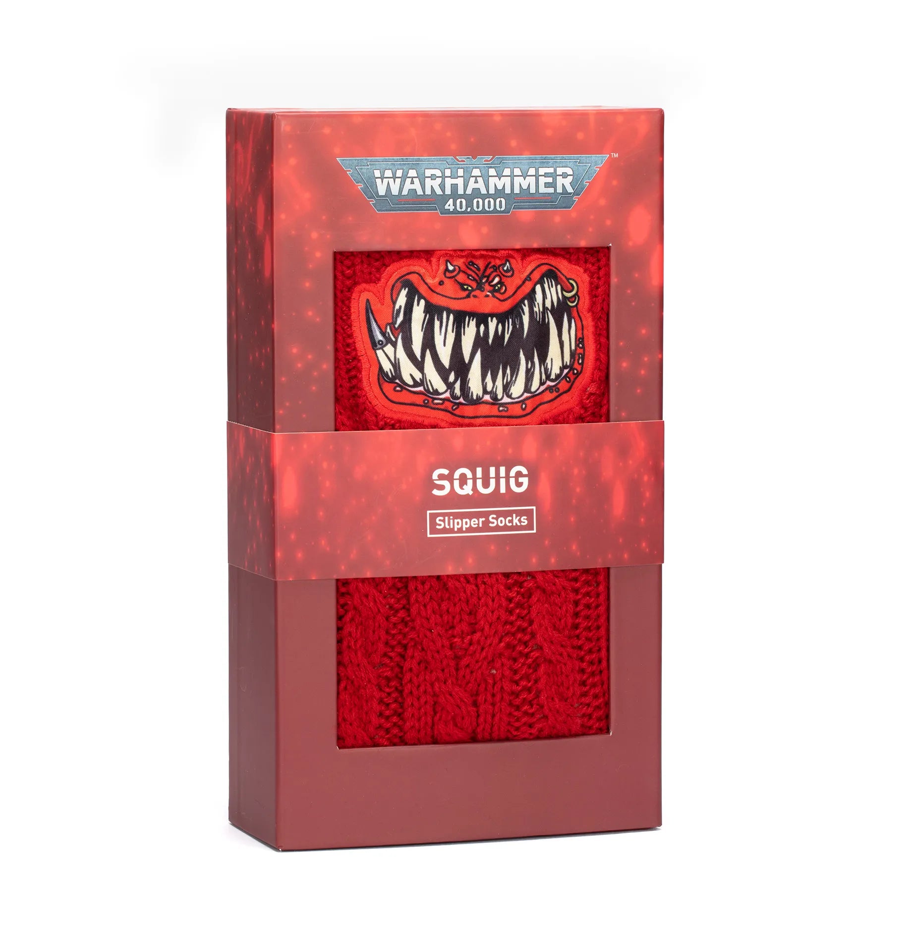 AAA: Chaussons Chaussettes à Squig Rouge