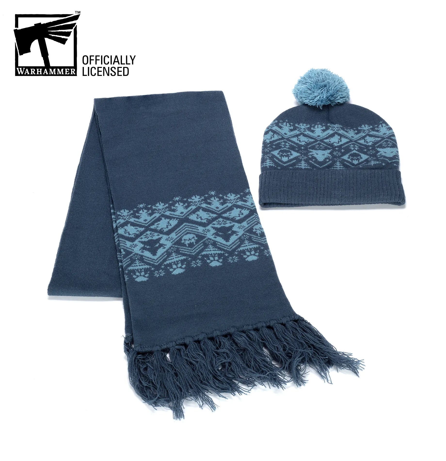 AAA: Set de Bonnet et d'Écharpe en Maille des Space Wolves