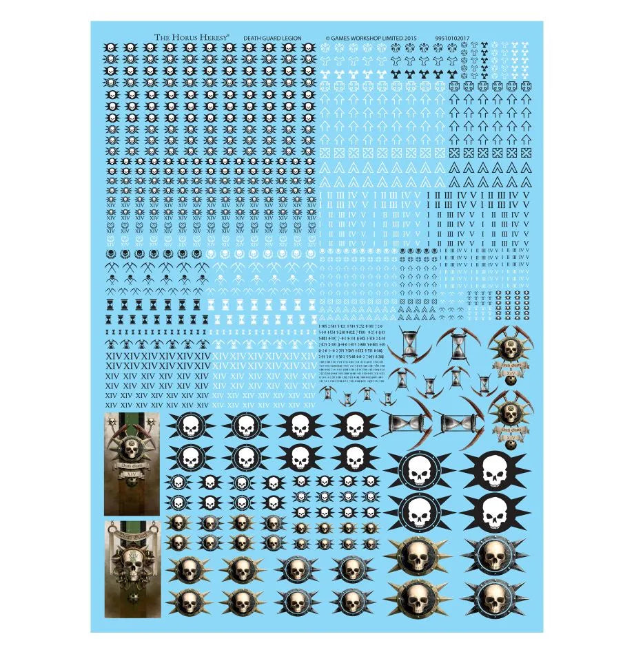 Planche de décalcomanies de la Légion de la Death Guard