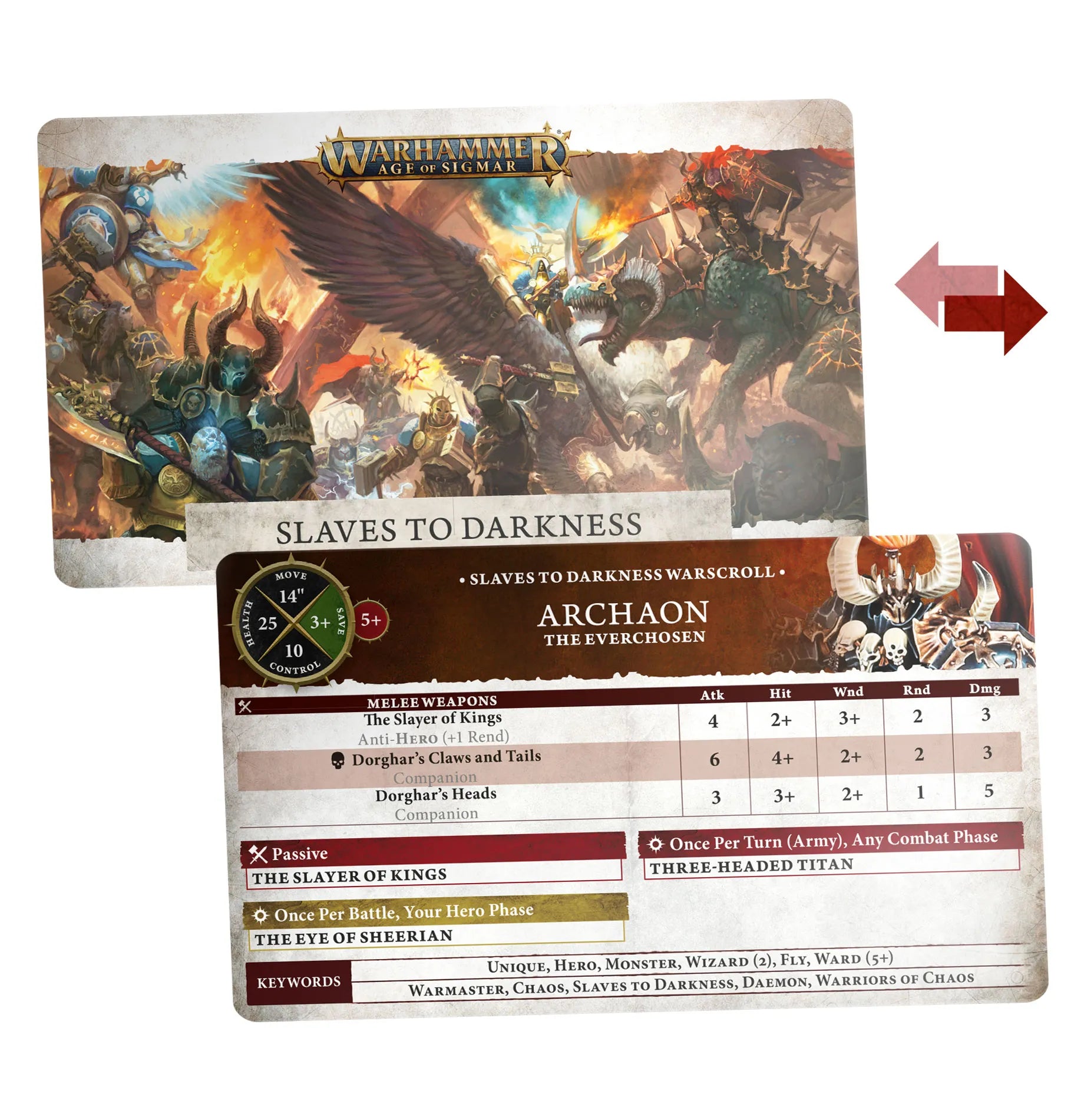 Warscroll Cards: Slaves to Darkness (Anglais)