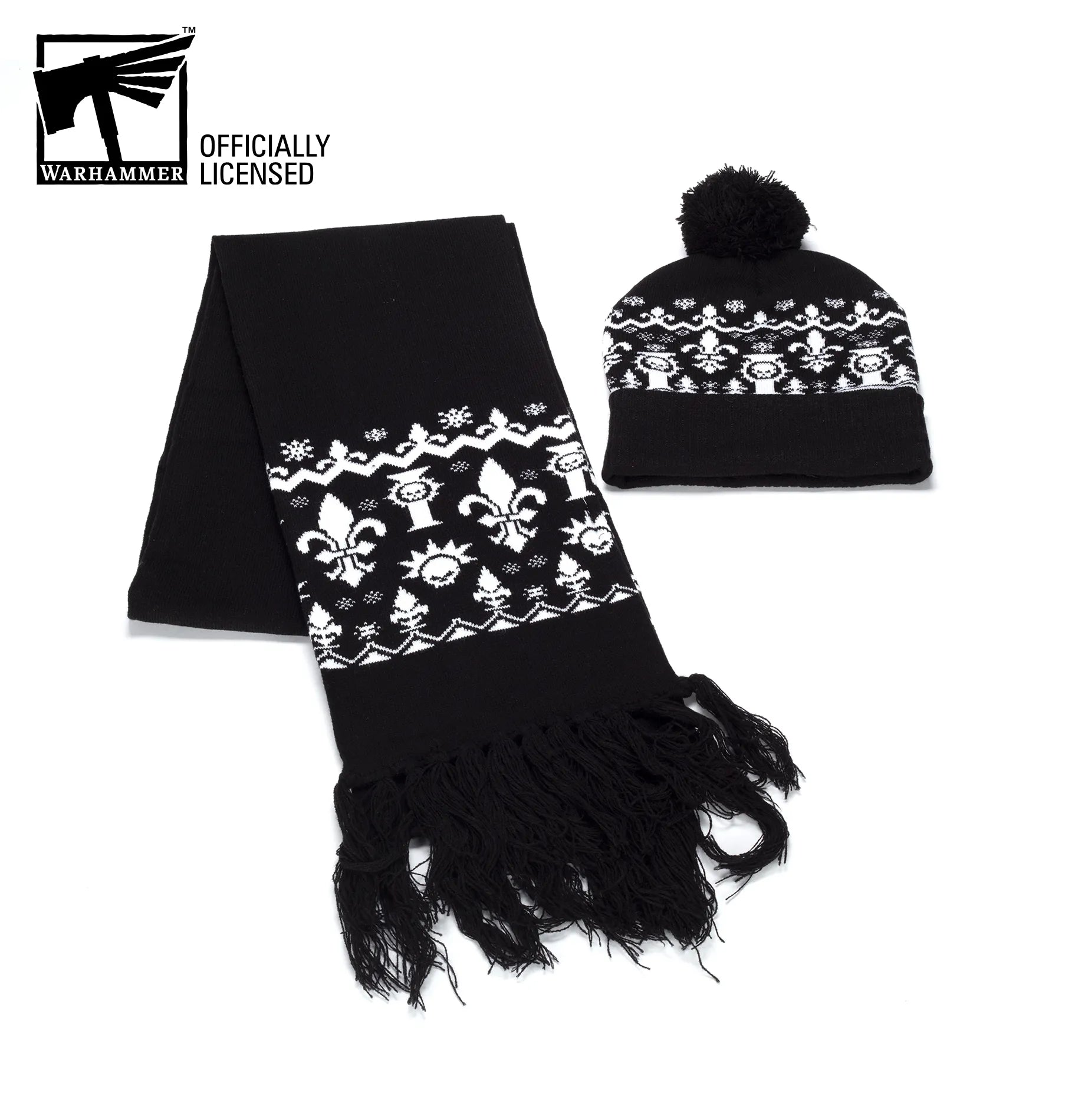 AAA: Set de Bonnet et d'Écharpe en Maille de l'Adepta Sororitas