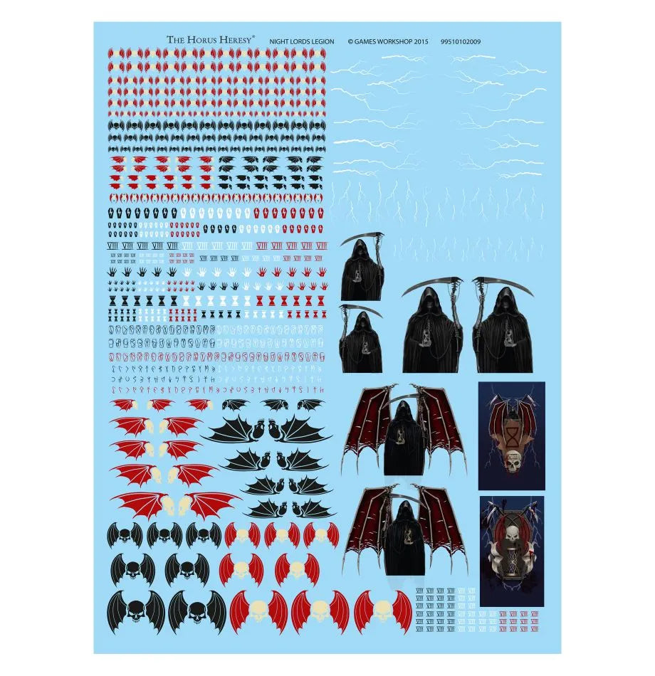 Planche de décalcomanies de la Légion des Night Lords