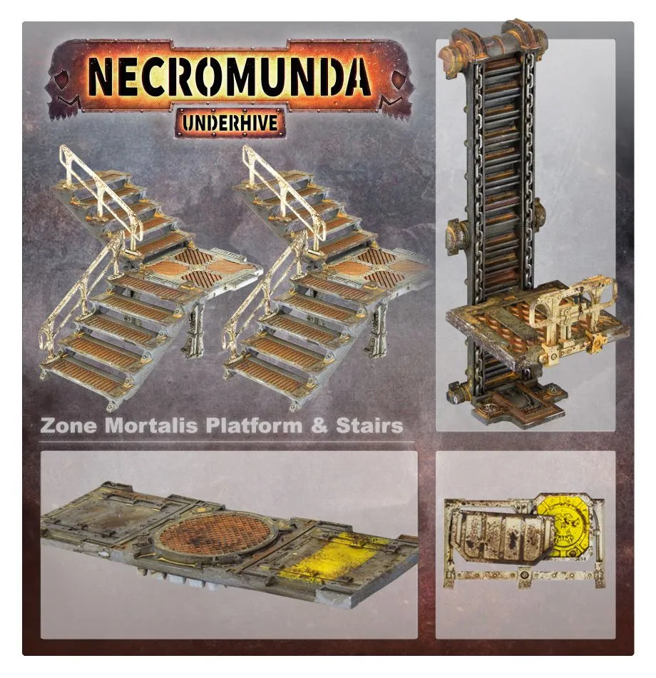 Necromunda: plates-formes et escaliers de Zone Mortalis