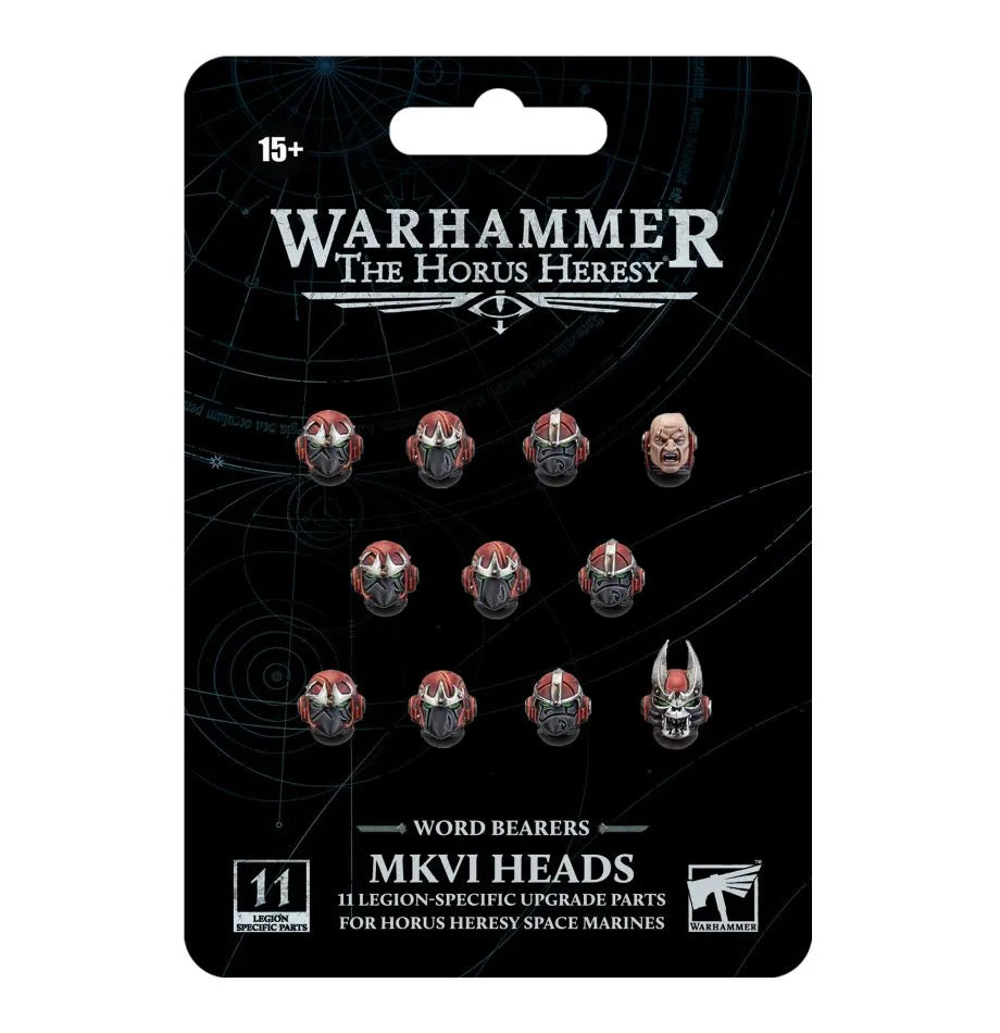 Word Bearers MkVI Heads
