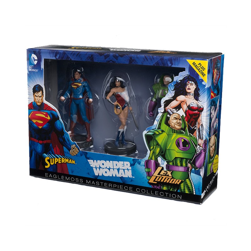 JUSTICE LEAGUE COFFRET N°1 SUPERMAN WONDER WOMAN LEX LUTHOR