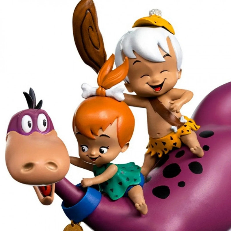 Iron Studios - Arts Scale 1/10 - The Flintstones - Dino, Pebbles and Bamm-Bamm Statue 13cm - flash vidéo