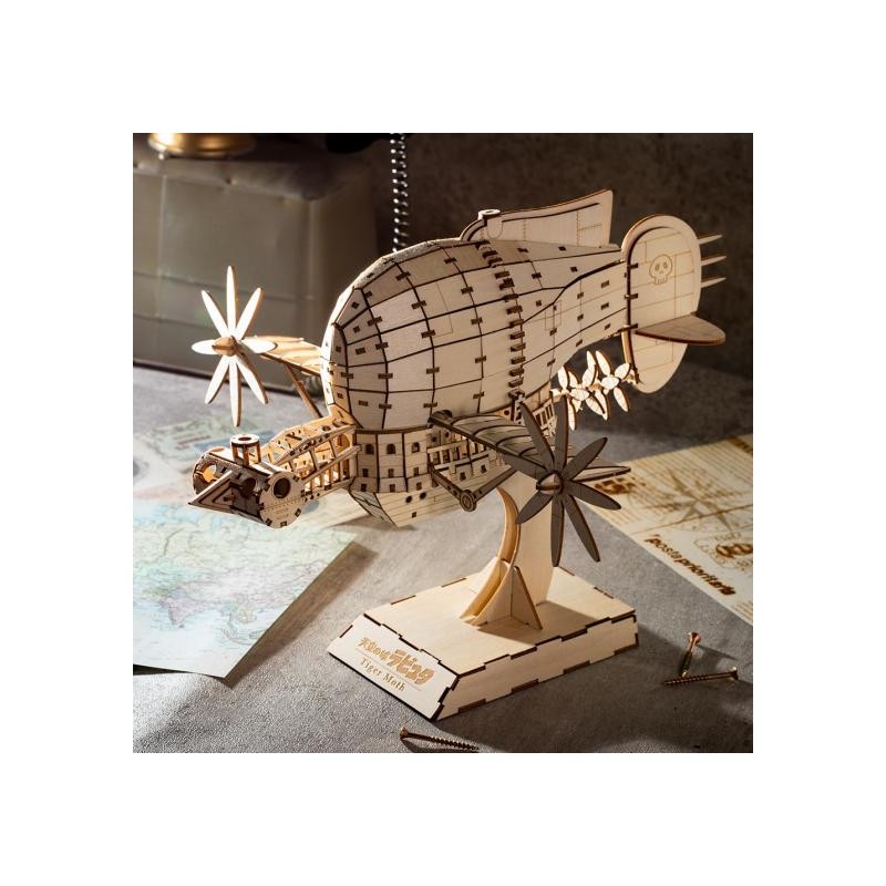 MAQUETTE EN BOIS KIGUMI TIGER MOTH - LE CHÂTEAU DANS LE CIEL