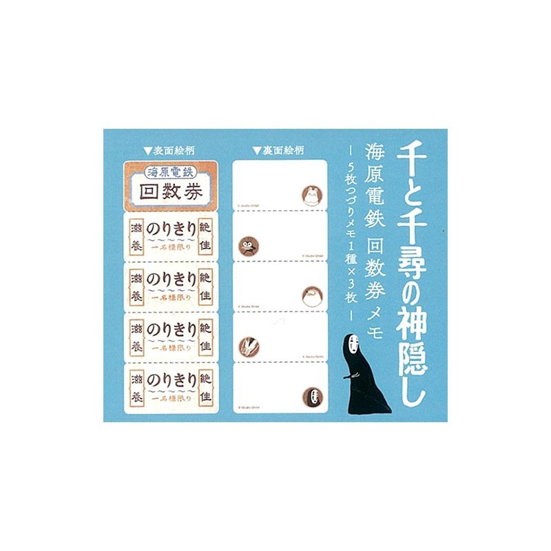 MINI BLOC-NOTE CHIHIRO TICKET DE TRAIN - LE VOYAGE DE CHIHIRO
