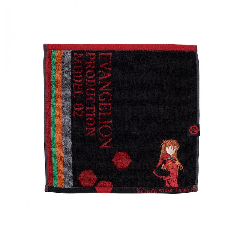 Evangelion - Essuie-mains Asuka et Evangelion Unité-02 25x25cm