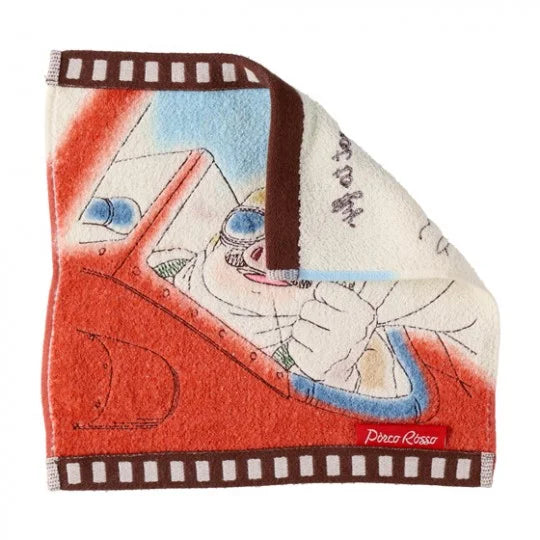 Ghibli - Porco Rosso - Mini Serviette "Celluloïd Hydravion de Marco" 25x25cm - flash vidéo