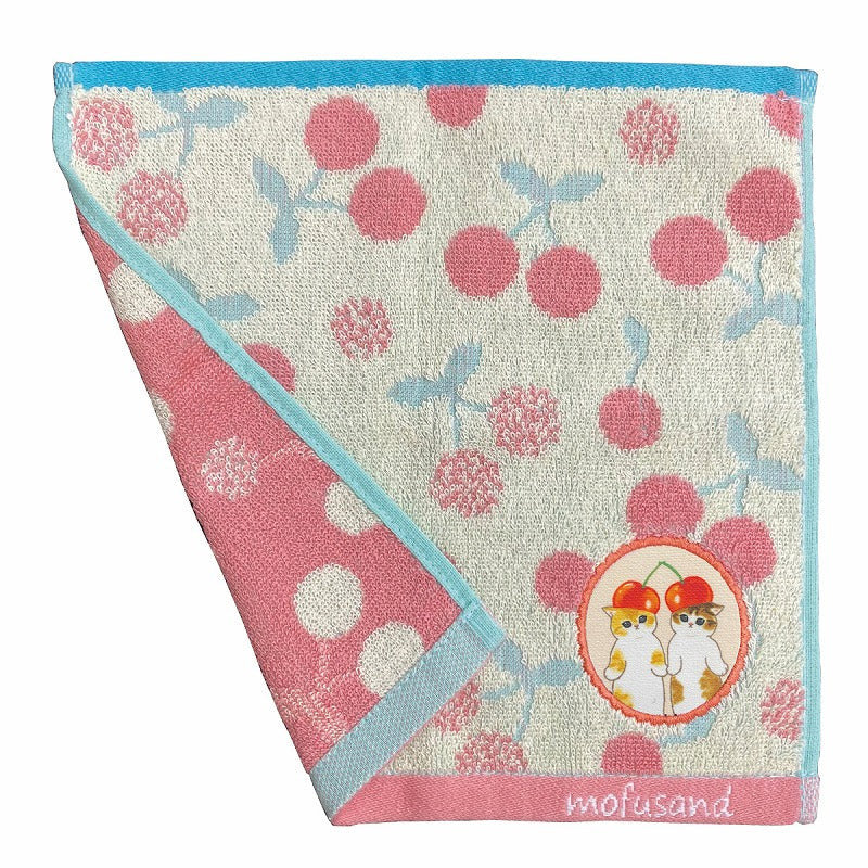 MINI SERVIETTE CHATON-NYAN CERISE 25X25CM – MOFUSAND