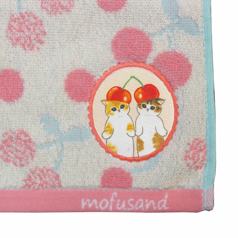 MINI SERVIETTE CHATON-NYAN CERISE 25X25CM – MOFUSAND